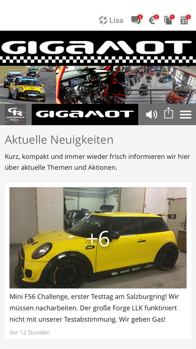 Gigamot Android APP auf Google Play